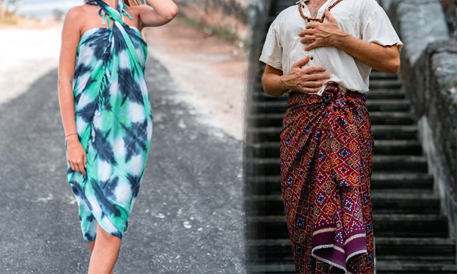 Saronger dam och herr unisex från Thailand